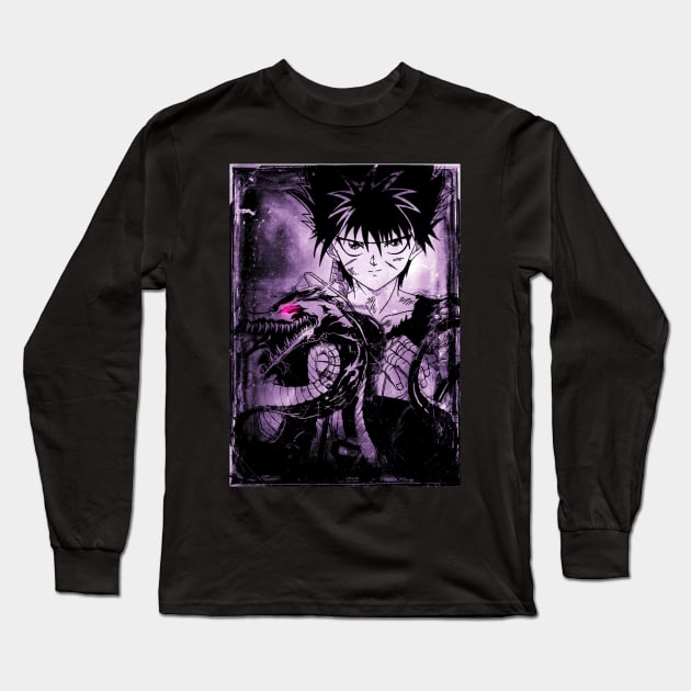 Hiei dark dragon Long Sleeve T-Shirt by syanart